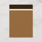 V Titel-Band - dunkles Brown, Creme und Brown Visitenkarte (Rückseite)