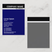 V Titel-Band - Schwarzes mit dunkelblauen 000066 Visitenkarte (Vorne/Hinten)