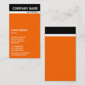 V Titel-Band - Schwarzes mit orange FF6600 Visitenkarte (Vorne/Hinten)