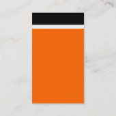 V Titel-Band - Schwarzes mit orange FF6600 Visitenkarte (Rückseite)