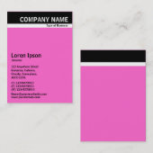 V Titel-Band - Schwarzes mit rosa FF66CC Visitenkarte (Vorne/Hinten)