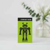 V Titel - Foto - Roboter - Grün Visitenkarte (Stehend Vorderseite)