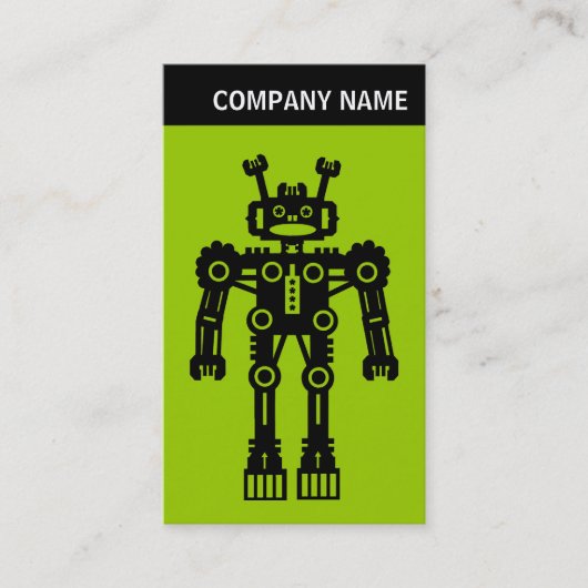 V Titel - Foto - Roboter - Grün Visitenkarte (Vorderseite)