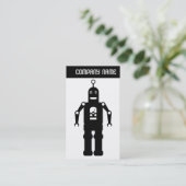 V Titel - freundlicher Roboter Visitenkarte (Stehend Vorderseite)