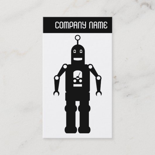 V Titel - freundlicher Roboter Visitenkarte (Vorderseite)