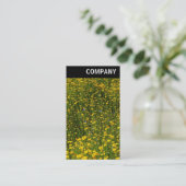 V Überschrift - Bett aus gelben Milchsorten Visitenkarte (Stehend Vorderseite)