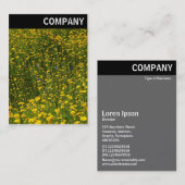 V Überschrift - Bett aus gelben Milchsorten Visitenkarte (Vorne/Hinten)