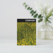 V Überschrift - Bett aus gelben Milchsorten Visitenkarte (Stehend Vorderseite)