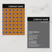 V Überschrift - Bild - geometrische Orange-Blume Visitenkarte (Vorne/Hinten)