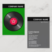 V-Überschrift - Bild - LP-Datensatz - auf grün Visitenkarte (Vorne/Hinten)