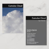 V Überschrift: Cumulus Cloud Visitenkarte (Vorne/Hinten)