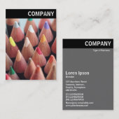 V Überschrift - Farbstifte Visitenkarte (Vorne/Hinten)