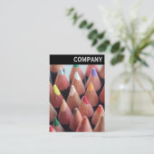 V Überschrift - Farbstifte Visitenkarte (Stehend Vorderseite)