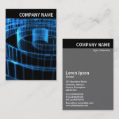 V Überschrift - Foto - Blauer Spiral Visitenkarte (Vorne/Hinten)