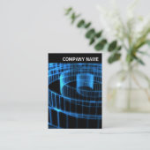 V Überschrift - Foto - Blauer Spiral Visitenkarte (Stehend Vorderseite)