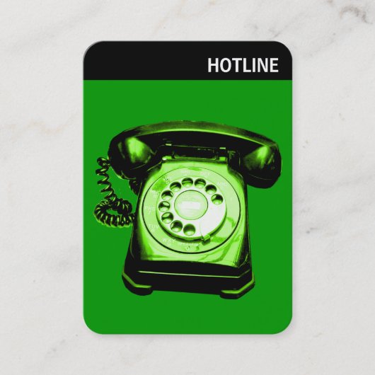 V-Überschrift - Foto - Hotline - Grün Visitenkarte (Vorderseite)