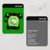 V-Überschrift - Foto - Hotline - Grün Visitenkarte (Vorne/Hinten)
