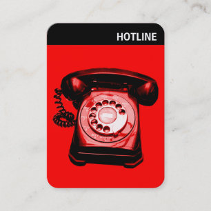 V. Überschrift - Foto - Hotline - Rot Visitenkarte