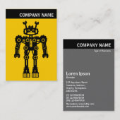 V Überschrift - Foto - Roboter - Bernstein Visitenkarte (Vorne/Hinten)