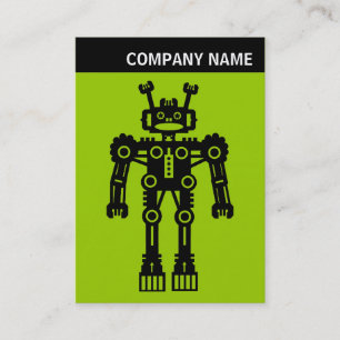 V. Überschrift - Foto - Roboter - Grün Visitenkarte