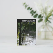 V Überschrift - Foto - Schwan am Fluss Visitenkarte (Stehend Vorderseite)