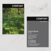 V Überschrift - Frühjahr im Wald Visitenkarte (Vorne/Hinten)