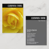 V Überschrift - Gelbes Lisianthus Visitenkarte (Vorne/Hinten)