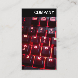 V Überschrift - Leuchtende Tastatur Visitenkarte