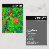 V. Überschrift - Psychedelische Blume-Bett Visitenkarte (Vorne/Hinten)