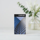 V. Überschrift - Reflektierter Büroblock Visitenkarte (Stehend Vorderseite)