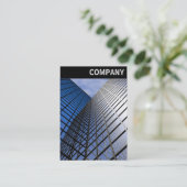 V. Überschrift - Reflektierter Büroblock Visitenkarte (Stehend Vorderseite)