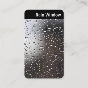 V. Überschrift: Regen auf einem Fenster Visitenkarte