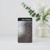 V. Überschrift: Regen auf einem Fenster Visitenkarte (Stehend Vorderseite)