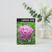 V Überschrift: Rosa Peony Visitenkarte (Stehend Vorderseite)
