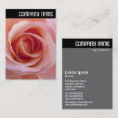 V Überschrift: Rosa Rose Visitenkarte (Vorne/Hinten)
