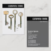 V Überschrift - Schlüssel II - Weiß Visitenkarte (Vorne/Hinten)