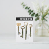 V Überschrift - Schlüssel II - Weiß Visitenkarte (Stehend Vorderseite)