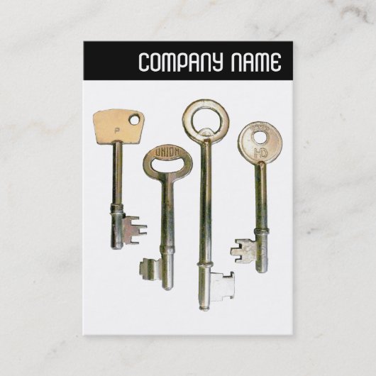 V Überschrift - Schlüssel II - Weiß Visitenkarte (Vorderseite)