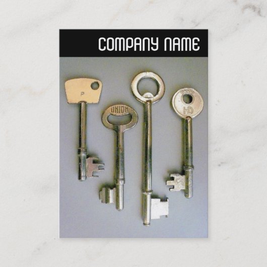 V Überschrift - Schlüssel Visitenkarte (Vorderseite)