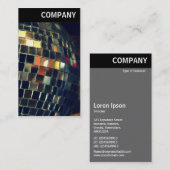 V Überschrift - Spiegelball Visitenkarte (Vorne/Hinten)