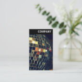 V Überschrift - Spiegelball Visitenkarte (Stehend Vorderseite)