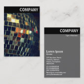 V Überschrift - Spiegelball Visitenkarte (Vorne/Hinten)