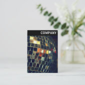 V Überschrift - Spiegelball Visitenkarte (Stehend Vorderseite)