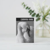 V Überschrift - Swan B&W Visitenkarte (Stehend Vorderseite)