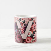 V Valentine Alphabet 3d Verwandlungstasse (Mittel)