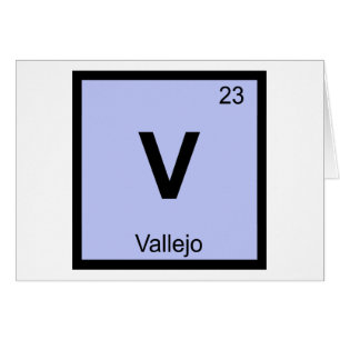 V - Vallejo Kalifornien Chemie Periodensystem
