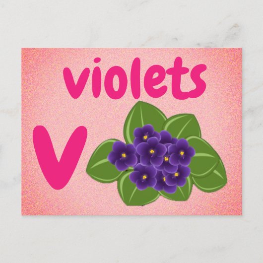 v - Veilchen-Flash-Karte Postkarte (Vorderseite)