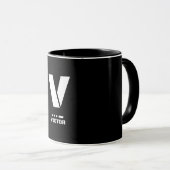 V(Victor) NATO-Buchstabenalphabet & Morsecode Tasse (VorderseiteRechts)