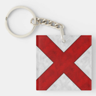 V Victor Watercolor nautical Signal Maritime Flag Schlüsselanhänger