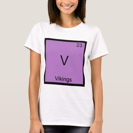 V - Vikings Funny Element Chemistry Symbol T-Shirt (Vorderseite)